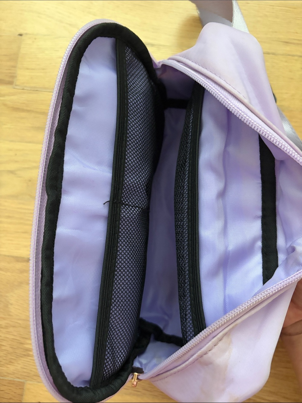 BOGG BAG Lilac Crossbody Belt Bag with Stains - Picture 2 of 8